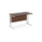 Maestro 25 cantilever leg straight, narrow office desk Desking Dams Walnut White 1200mm x 600mm