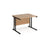 Maestro 25 cantilever leg straight office desk Desking Dams Beech Black 1000mm x 800mm