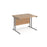 Maestro 25 cantilever leg straight office desk Desking Dams Beech Silver 1000mm x 800mm