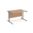 Maestro 25 cantilever leg straight office desk Desking Dams Beech Silver 1200mm x 800mm