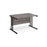 Maestro 25 cantilever leg straight office desk Desking Dams Grey Oak Black 1200mm x 800mm