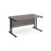 Maestro 25 cantilever leg straight office desk Desking Dams Grey Oak Black 1400mm x 800mm