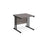 Maestro 25 cantilever leg straight office desk Desking Dams Grey Oak Black 800mm x 800mm