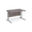 Maestro 25 cantilever leg straight office desk Desking Dams Grey Oak Silver 1200mm x 800mm