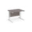 Maestro 25 cantilever leg straight office desk Desking Dams Grey Oak White 1000mm x 800mm