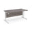 Maestro 25 cantilever leg straight office desk Desking Dams Grey Oak White 1600mm x 800mm