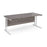 Maestro 25 cantilever leg straight office desk Desking Dams Grey Oak White 1800mm x 800mm
