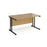 Maestro 25 cantilever leg straight office desk Desking Dams Oak Black 1400mm x 800mm