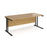 Maestro 25 cantilever leg straight office desk Desking Dams Oak Black 1800mm x 800mm