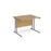Maestro 25 cantilever leg straight office desk Desking Dams Oak Silver 1000mm x 800mm