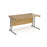 Maestro 25 cantilever leg straight office desk Desking Dams Oak Silver 1400mm x 800mm