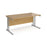 Maestro 25 cantilever leg straight office desk Desking Dams Oak Silver 1600mm x 800mm