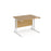 Maestro 25 cantilever leg straight office desk Desking Dams Oak White 1000mm x 800mm