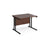 Maestro 25 cantilever leg straight office desk Desking Dams Walnut Black 1000mm x 800mm