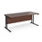 Maestro 25 cantilever leg straight office desk Desking Dams Walnut Black 1800mm x 800mm