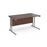 Maestro 25 cantilever leg straight office desk Desking Dams Walnut Silver 1400mm x 800mm