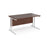 Maestro 25 cantilever leg straight office desk Desking Dams Walnut White 1400mm x 800mm