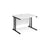 Maestro 25 cantilever leg straight office desk Desking Dams White Black 1000mm x 800mm
