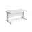 Maestro 25 cantilever leg straight office desk Desking Dams White Silver 1400mm x 800mm