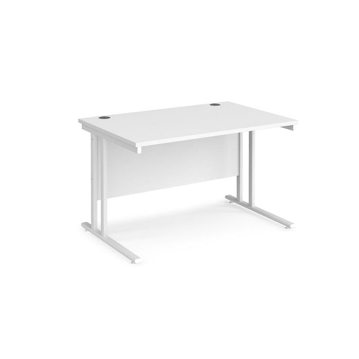 Maestro 25 cantilever leg straight office desk Desking Dams White White 1200mm x 800mm