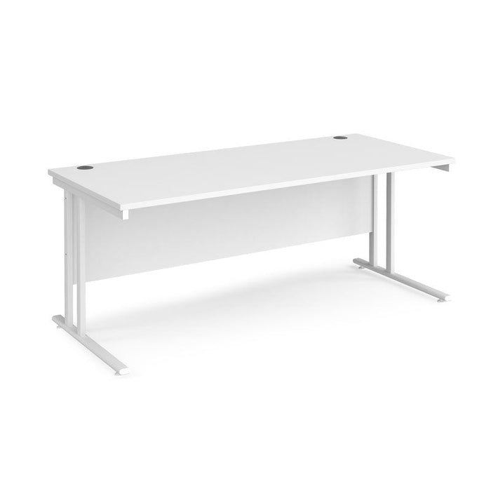 Maestro 25 cantilever leg straight office desk Desking Dams White White 1800mm x 800mm