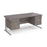 Maestro 25 cantilever leg straight office desk with 2 and 3 drawer pedestals Desking Dams Grey Oak Silver 1800mm x 800mm