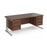 Maestro 25 cantilever leg straight office desk with 2 and 3 drawer pedestals Desking Dams Walnut Silver 1800mm x 800mm