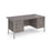 Maestro 25 H Frame straight desk with 2 and 3 drawer pedestals Desking Dams Grey Oak Silver 1600mm x 800mm