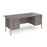 Maestro 25 H Frame straight desk with 2 and 3 drawer pedestals Desking Dams Grey Oak Silver 1800mm x 800mm