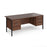 Maestro 25 H Frame straight desk with 2 and 3 drawer pedestals Desking Dams Walnut Black 1800mm x 800mm