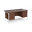 Maestro 25 H Frame straight desk with 2 and 3 drawer pedestals Desking Dams Walnut White 1600mm x 800mm