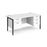 Maestro 25 H Frame straight desk with 2 and 3 drawer pedestals Desking Dams White Black 1600mm x 800mm