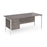 Maestro 25 H frame straight desk with 2 drawer pedestal Desking Dams Grey Oak White 1800mm x 800mm