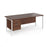 Maestro 25 H frame straight desk with 2 drawer pedestal Desking Dams Walnut White 1800mm x 800mm