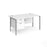 Maestro 25 H frame straight desk with 2 drawer pedestal Desking Dams White Silver 1400mm x 800mm