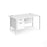 Maestro 25 H frame straight desk with 2 drawer pedestal Desking Dams White White 1400mm x 800mm