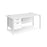 Maestro 25 H frame straight desk with 2 drawer pedestal Desking Dams White White 1600mm x 800mm