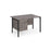 Maestro 25 H Frame straight desk with 3 drawer pedestal Desking Dams Grey Oak Black 1200mm x 800mm