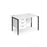 Maestro 25 H Frame straight desk with 3 drawer pedestal Desking Dams White Black 1200mm x 800mm