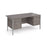 Maestro 25 H Frame straight desk with two x 2 drawer pedestals Desking Dams Grey Oak Silver 1600mm x 800mm