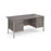 Maestro 25 H Frame straight desk with two x 3 drawer pedestals Desking Dams Grey Oak Silver 1600mm x 800mm