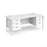 Maestro 25 H Frame straight desk with two x 3 drawer pedestals Desking Dams White White 1800mm x 800mm