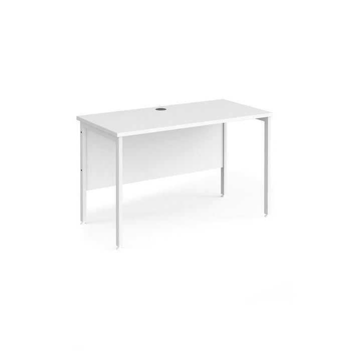 Maestro 25 H Frame straight Narrow office desk Desking Dams White White 1200mm x 600mm