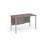 Maestro 25 H Frame straight narrow office desk with 2 drawer pedestal Desking Dams Grey Oak Silver 1200mm x 600mm