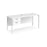 Maestro 25 H Frame straight narrow office desk with 2 drawer pedestal Desking Dams White White 1600mm x 600mm