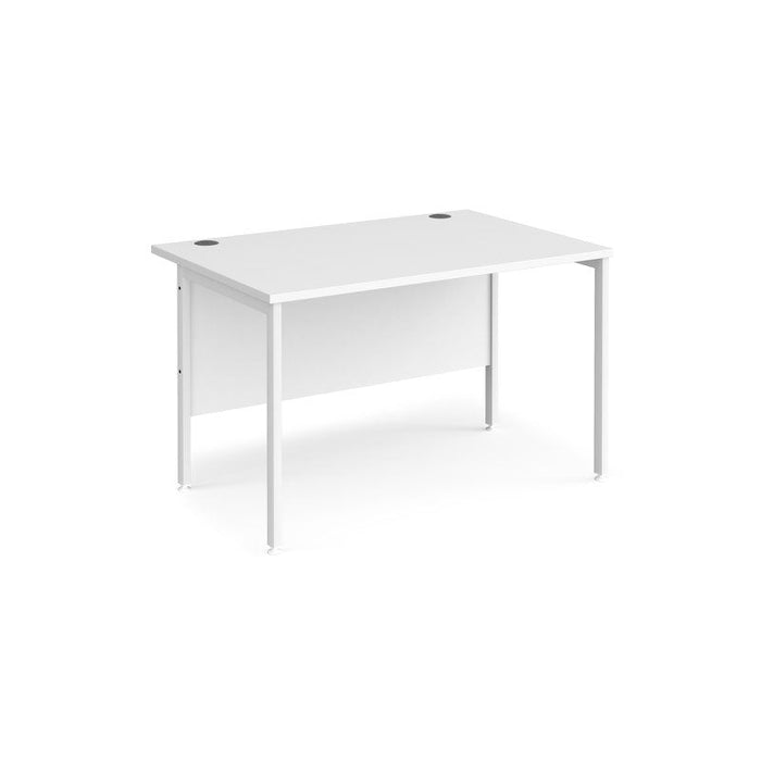 Maestro 25 H Frame straight office desk Desking Dams White White 1200mm x 800mm