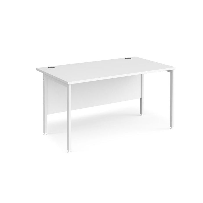 Maestro 25 H Frame straight office desk Desking Dams White White 1400mm x 800mm