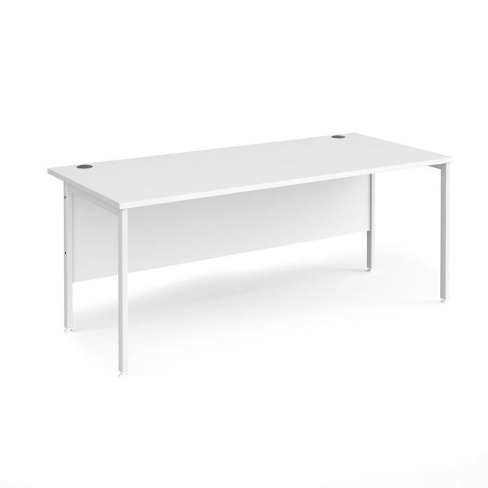 Maestro 25 H Frame straight office desk Desking Dams White White 1800mm x 800mm