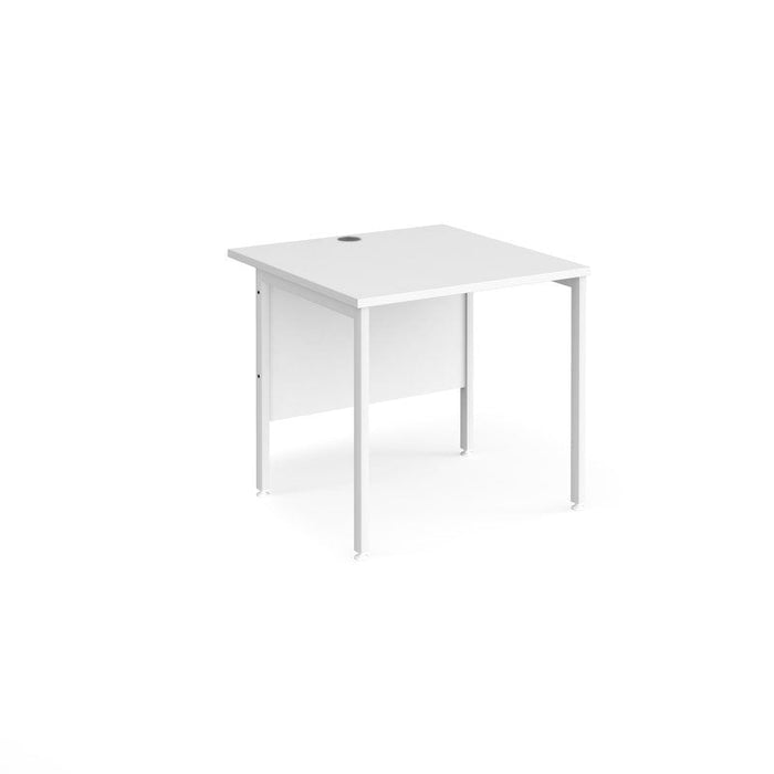 Maestro 25 H Frame straight office desk Desking Dams White White 800mm x 800mm