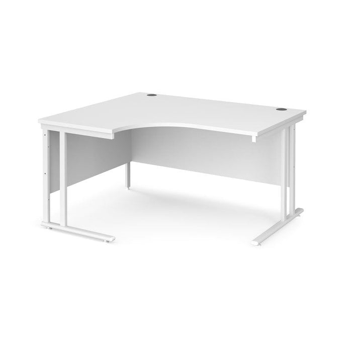 Maestro 25 left hand ergonomic corner desk 1400mm - 1800mm wide Desking Dams 